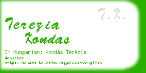 terezia kondas business card
