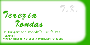 terezia kondas business card